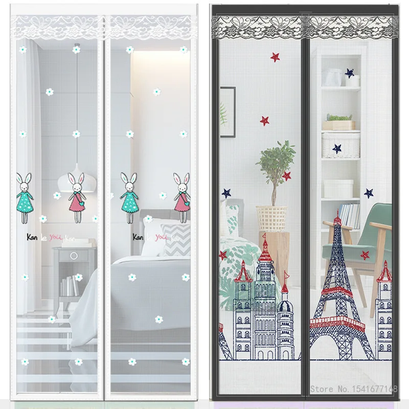 Summer Magnetic Screen Door Curtain Anti Mosquito Net Insect Fly Bug Curtains Automatic Closing Mesh Anti Mosquito Door Curtain