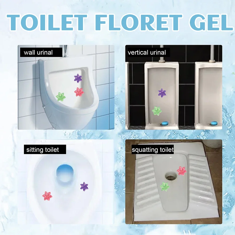3/6/9pcs Toilet Flower Aromatic Gel Automatic Cleaning Toilets Deodorization Gel Remove Odors for Household Cleaning Products