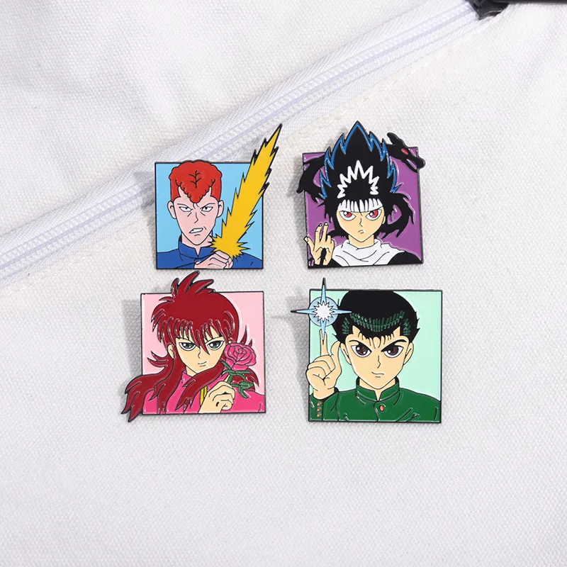 

Cartoon YuYu Hakusho Brooch Pin Anime Figure Urameshi Yusuke Enamel Badge Lapel Pin Jewelry Cosplay Gift For Friends Accessories