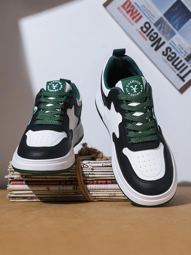 

Men's Casual Low-Top Thick-Heeled Shoes Spring 2026 Fashionable Versatile Leather Upgraded Version Comfortable Sports Shoes
