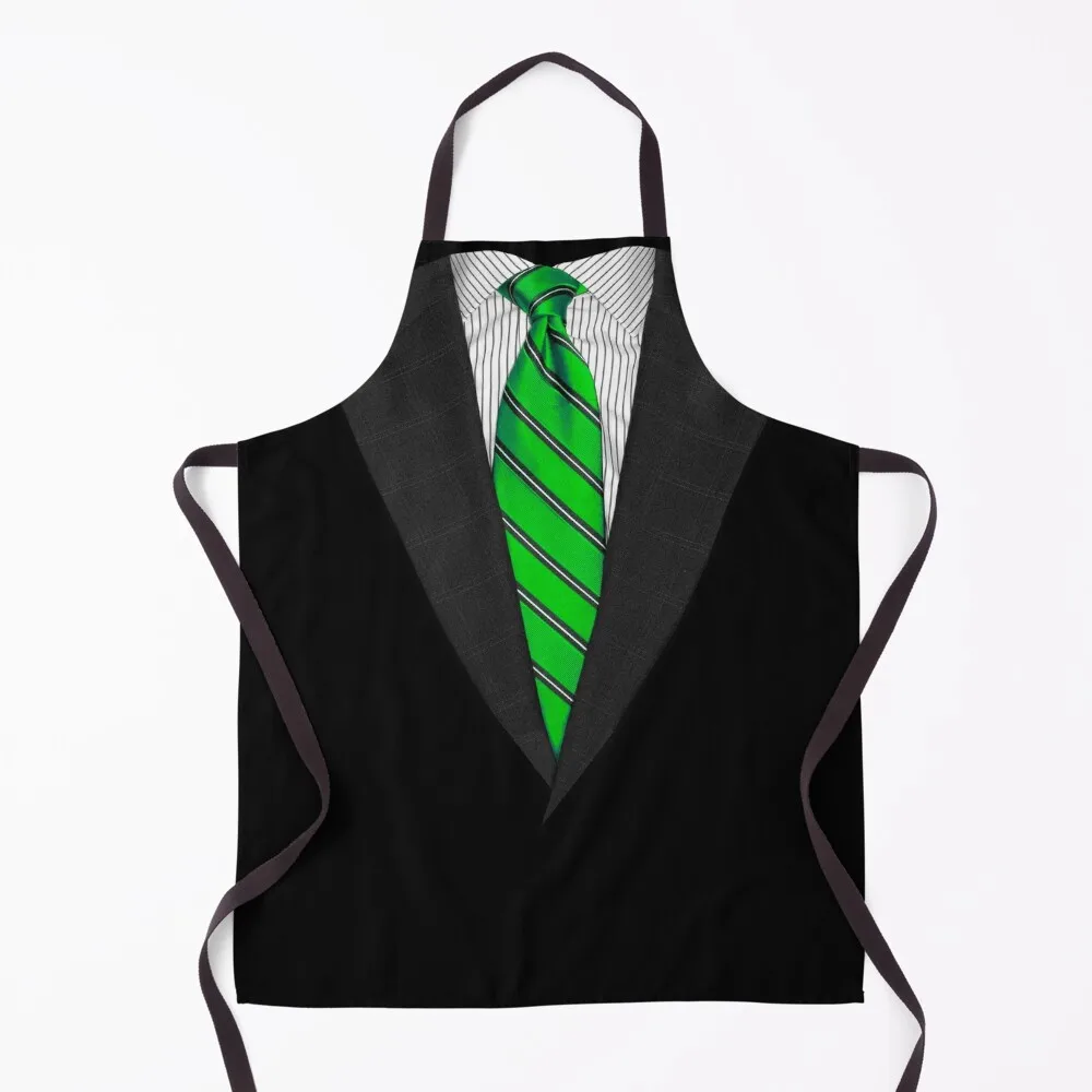 

Green Suit Up! Realistic Suit and Tie Casual Graphic for Zoom T-Shirt Tuxedo Costume T-Shirt Apron