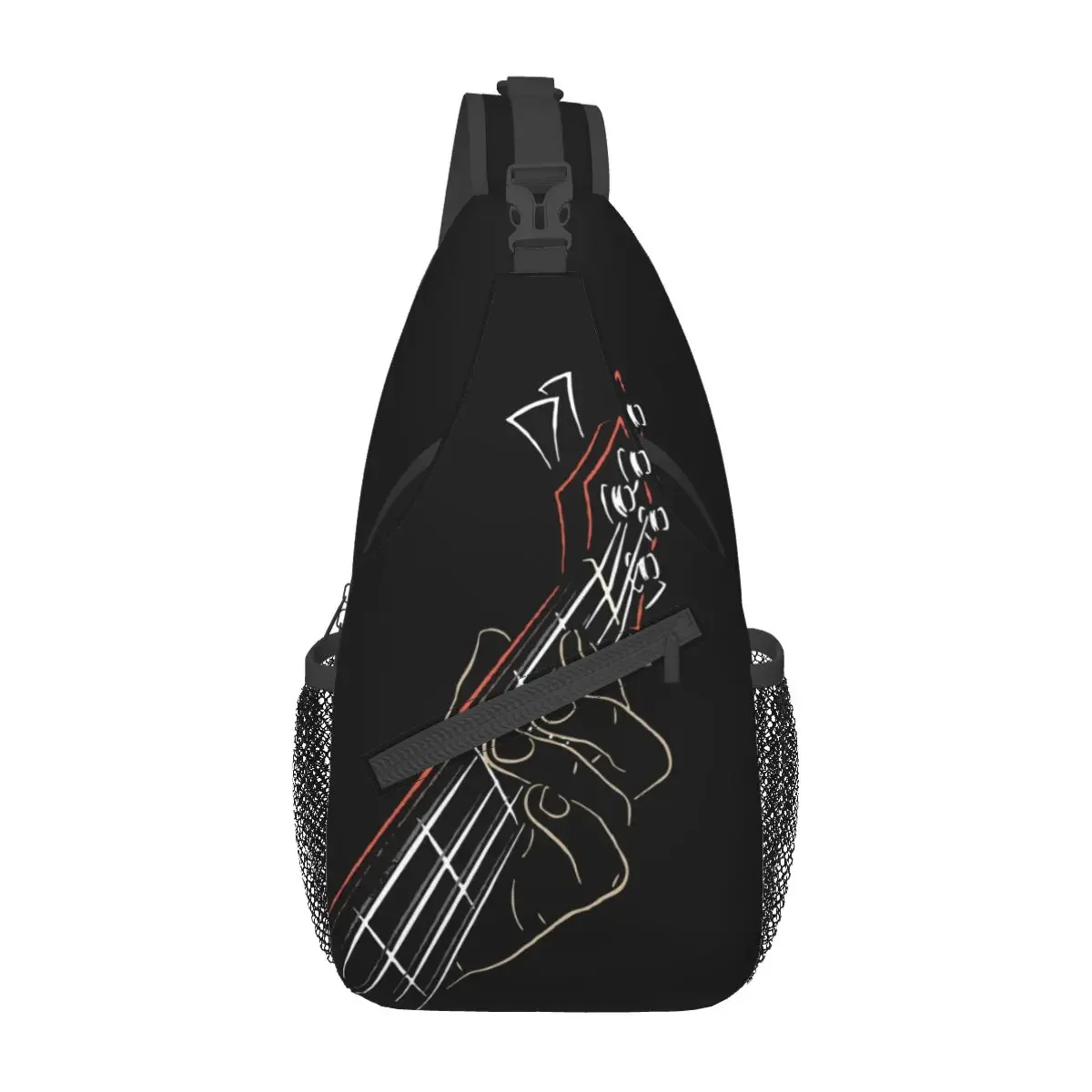 

Humorous Active Bass Guitar Crossbody Sling Bags Small Chest Bag Rock Music Shoulder Daypack for Travel Hiking Biking Bookbag