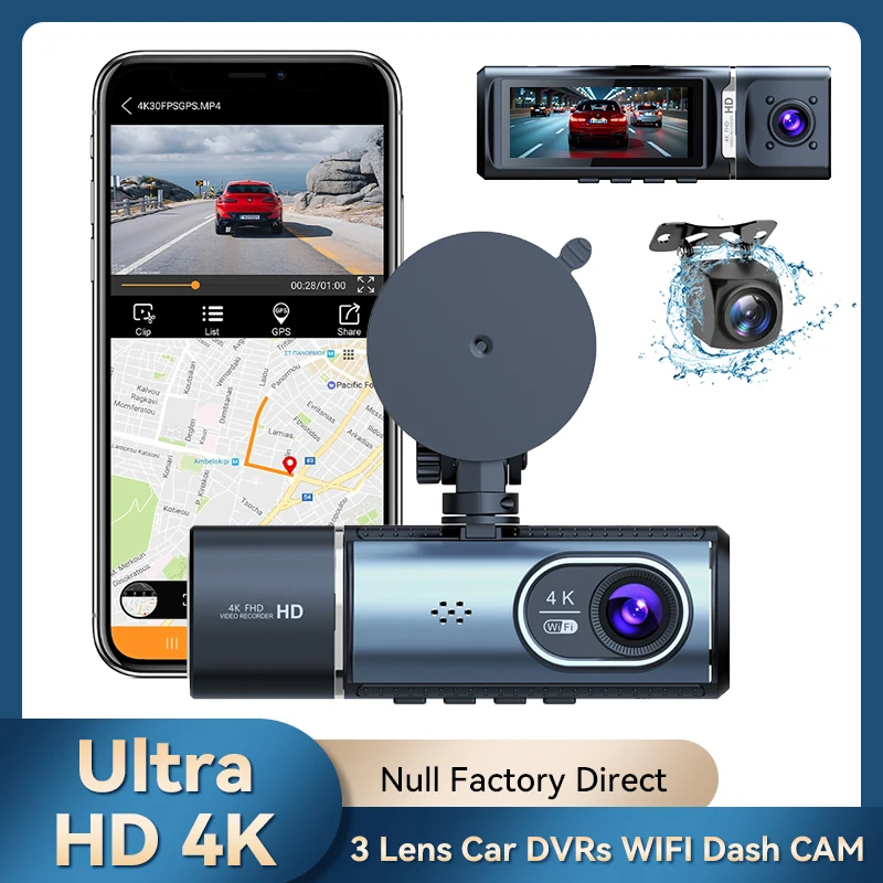 Telecamera da Cruscotto 4K WiFi con Rilevamento Radar e GPS, Telecamera di Sorveglianza Compatta per Sicurezza CCTV