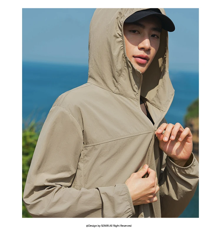 Semir Mens UV Jacket 2026 Hooded Cool Feeling Tops Couple Style Regular Shoulder Casual Fashion Soft Daily Wear