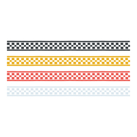 1 Pc Motorcycle Decoration Stickers Checkered Racing Stripes Tank Decals 50*4.5cm Waterproof Car/Bike Accessories 4 Colors