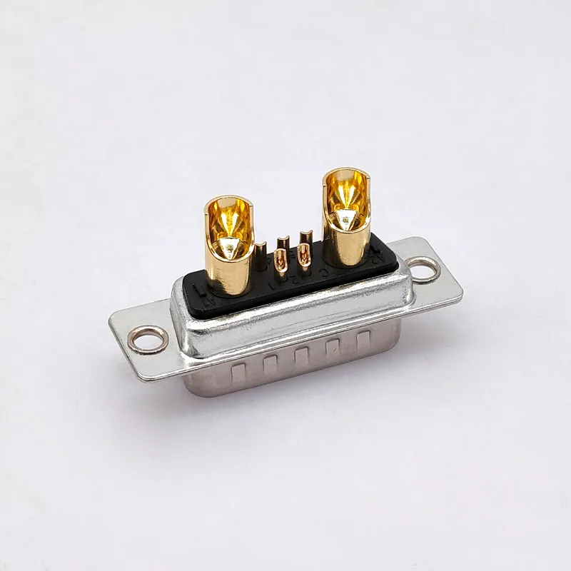 1PCS 7W2 Gold plated high current Connector D-SUB adapter 5+2 plug jack Machined Pin Full Gold Flash Wire 20A 30A 40A image 5