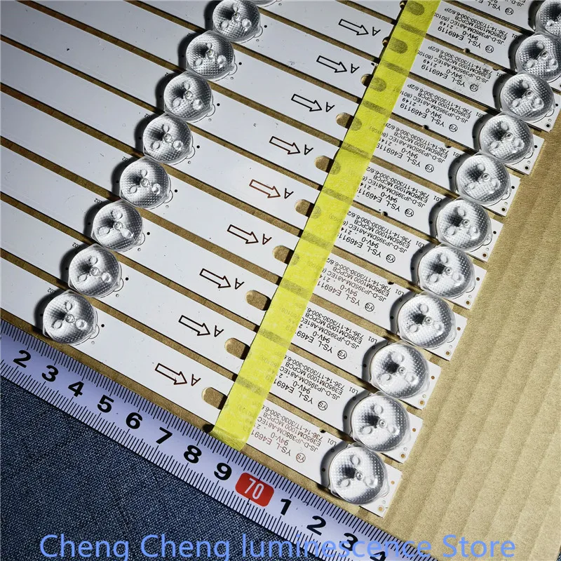 LED backlight strip for JS-D-JP395DM-A81EC JS-D-JP395DM-B82EC ND40N2100 ND40S3100J 40BF400 D40-M30 736MM 8LED 6V NEW