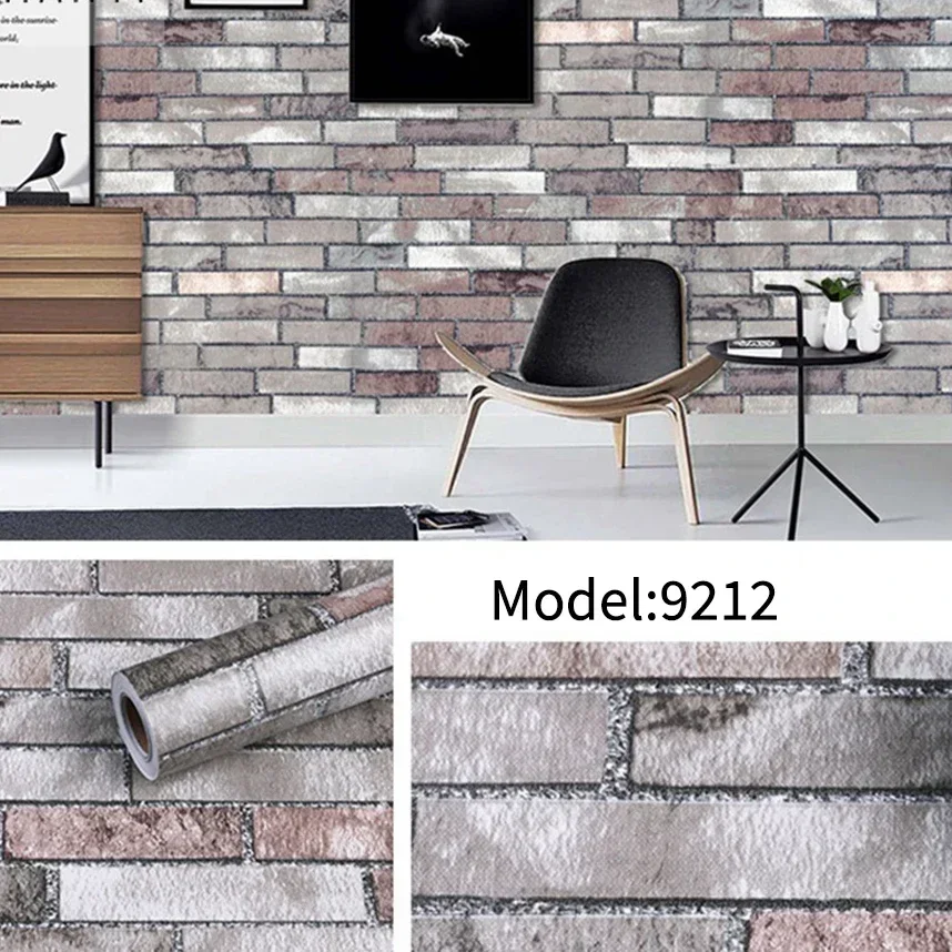 Stone Brick Pattern Wallpaper Self Adhesive Living Room  Restaurant Store Anti Fouling Waterproof Oil Resistant Wallpaper 3D.