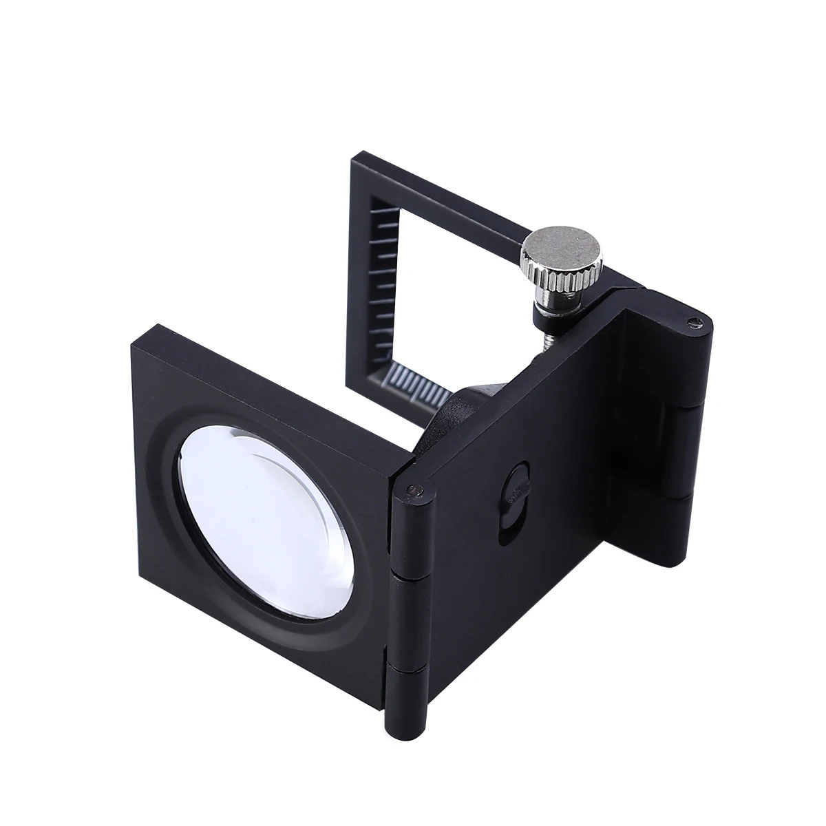 

8X Magnifying Glass Folding Led Illuminated Magnifier For Maps Jewelry Repair With 24Mm Lens Black 5.5X4.7X2Cm Foldable