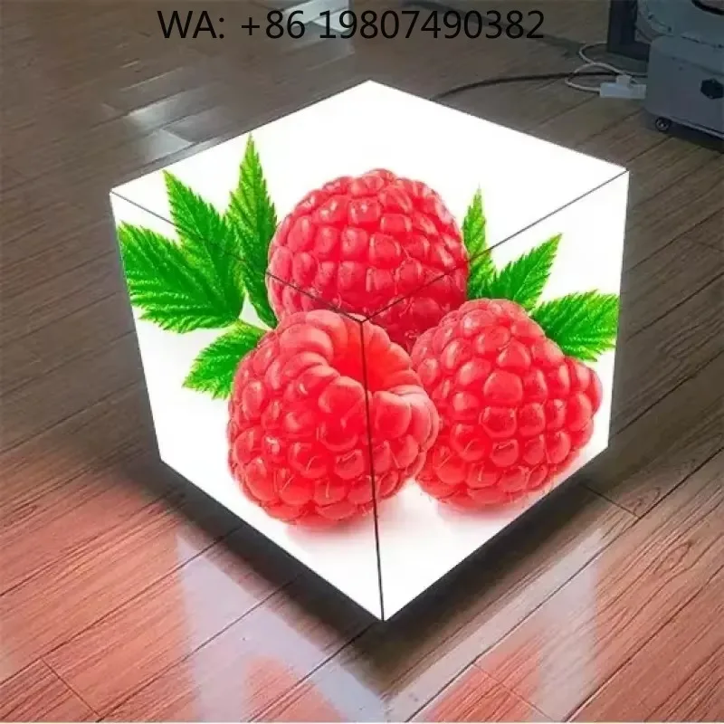 P3 Five-sided LED Cube Screen, Full Color Custom Panel for Indoor Creative Commercial Advertising and Brand Display