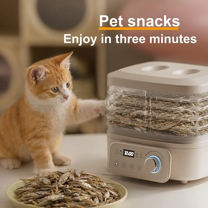 230W Smart Food Dryer Visible 6 Layer Home Temperature Controlled Dried Fruit Machine Pet Meat Air Dryer Food Freeze Dryer 220V