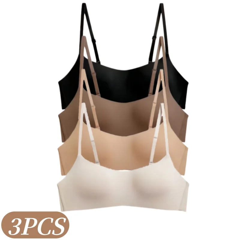 3 teile/satz nahtlose BHs Top Frauen drahtlose Unterwäsche obere Unterstützung Rohr BHs nicht Draht weibliche sexy Dessous weiche Intimates