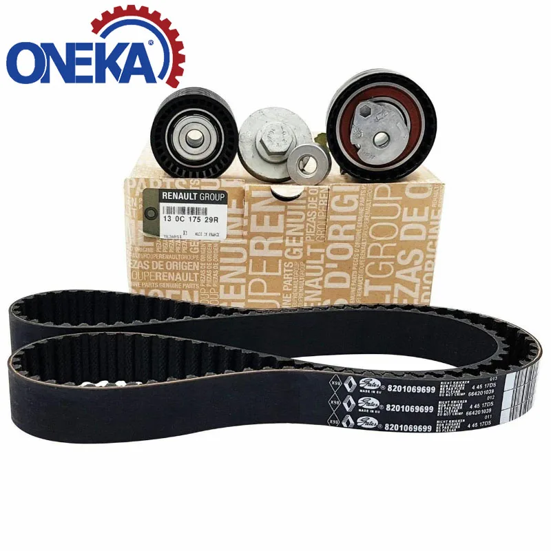 ONEKA Engine Parts Timing Belt Kit for Renault 130c17529r 130C13191R k015603xs K015671XS 8201069699 Tensioner Pulley