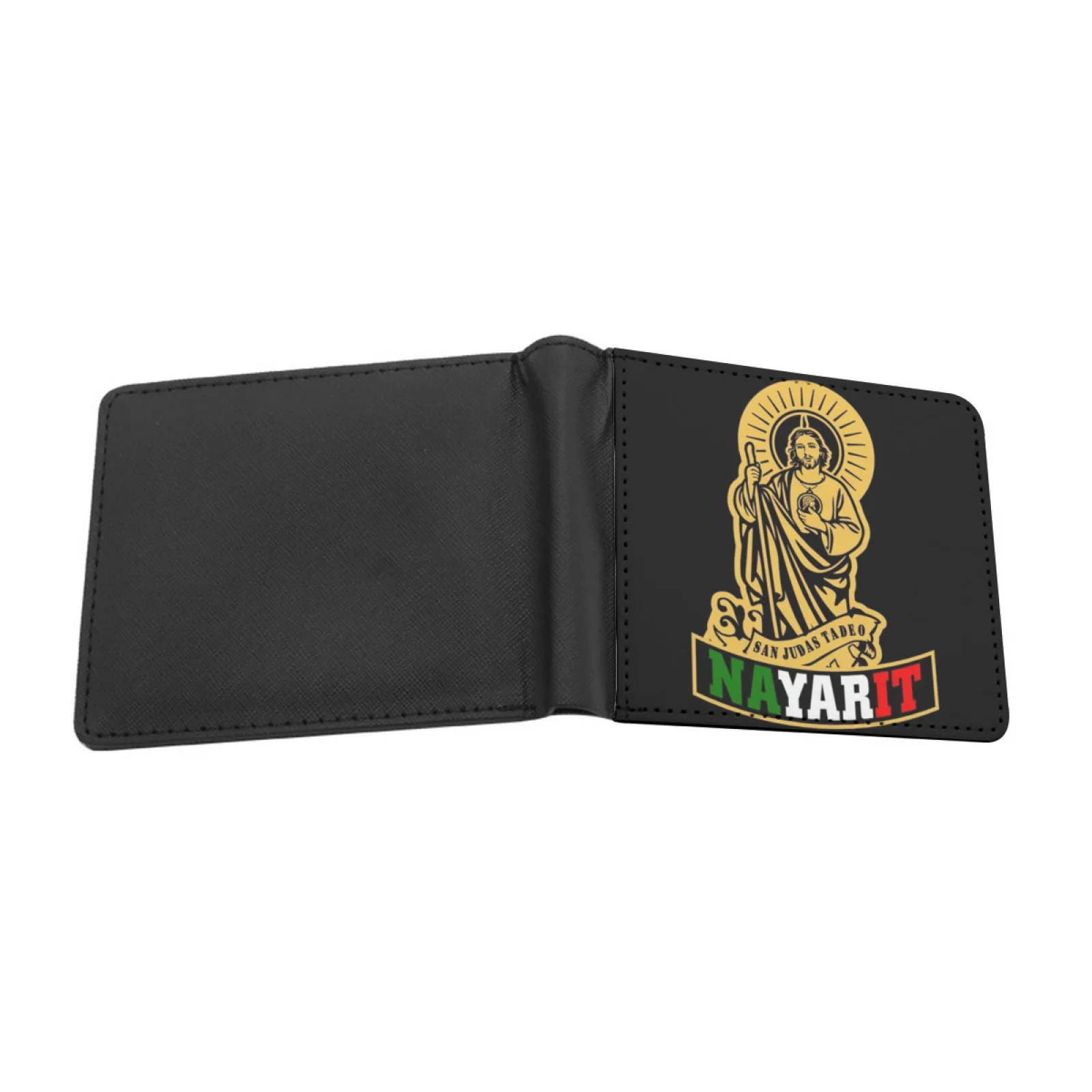 San Judas Tadeo Nayarit Personalized Men's Leather Wallet Card Money Bag Pu Leather Wallet Nayarit Judas Tadeo Thaddeus Mexican