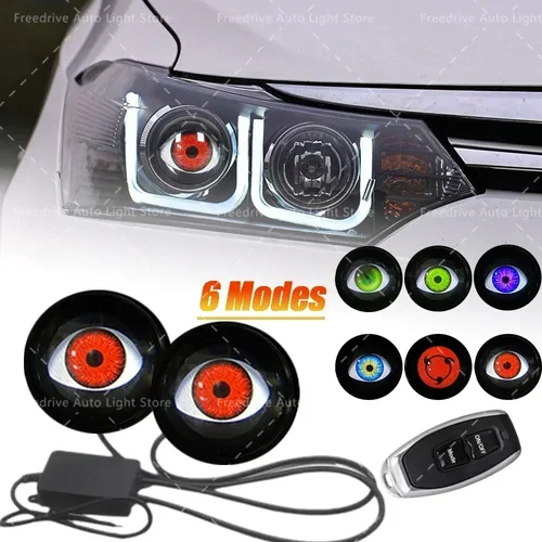 Decoración fresca, faros LED dinámicos para coche, luz LED para coche, conjunto de faros delanteros, luz de ojo de águila modificada, accesorio para coches