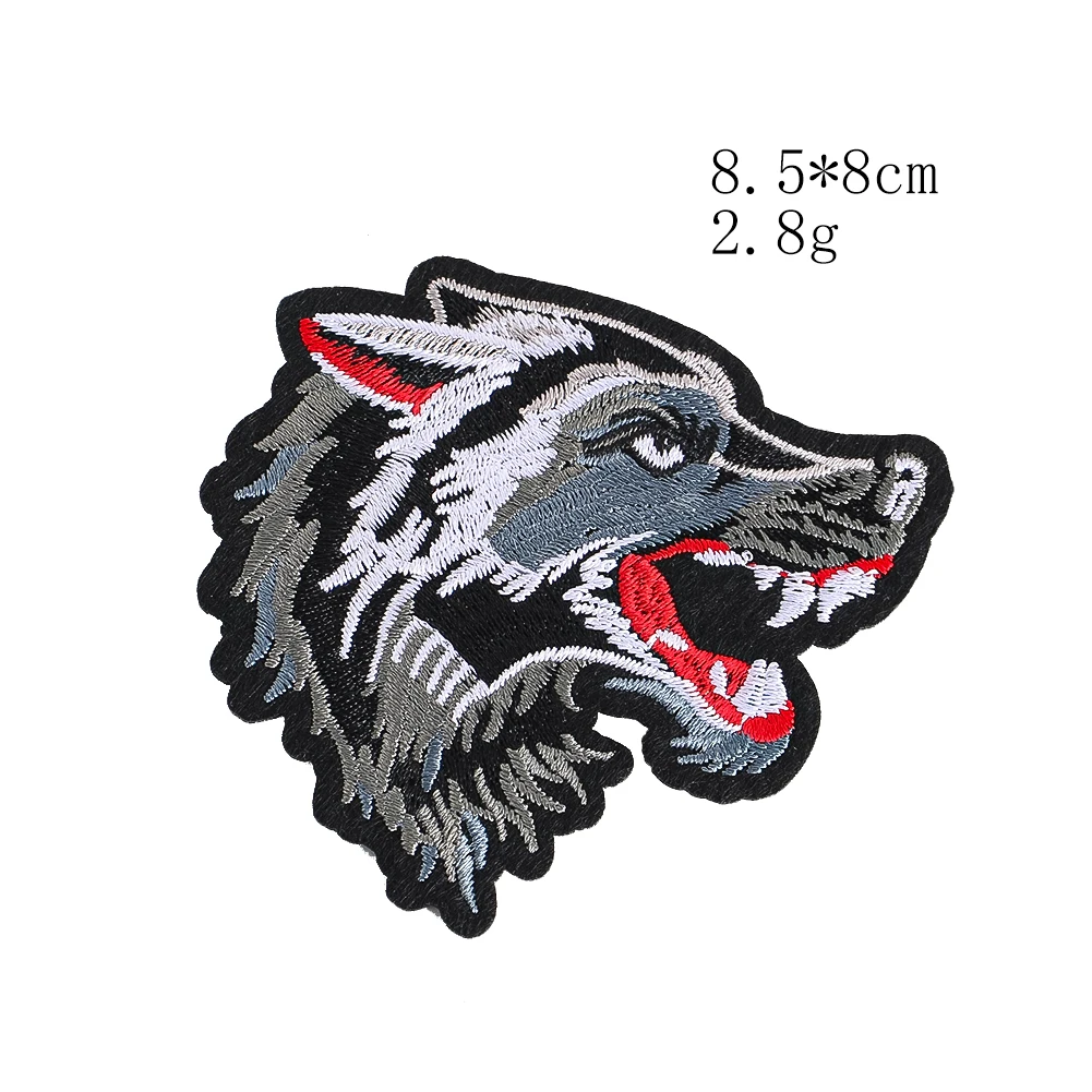 Wolfs-, Tiger- und Husky-Stickerei-Patch-Set zum Aufbügeln oder Aufnähen für Jeansjacken, Rucksäcke, amerikanischer Vintage-Stil, Tier-Abzeichen, Geschenk – Detail 6