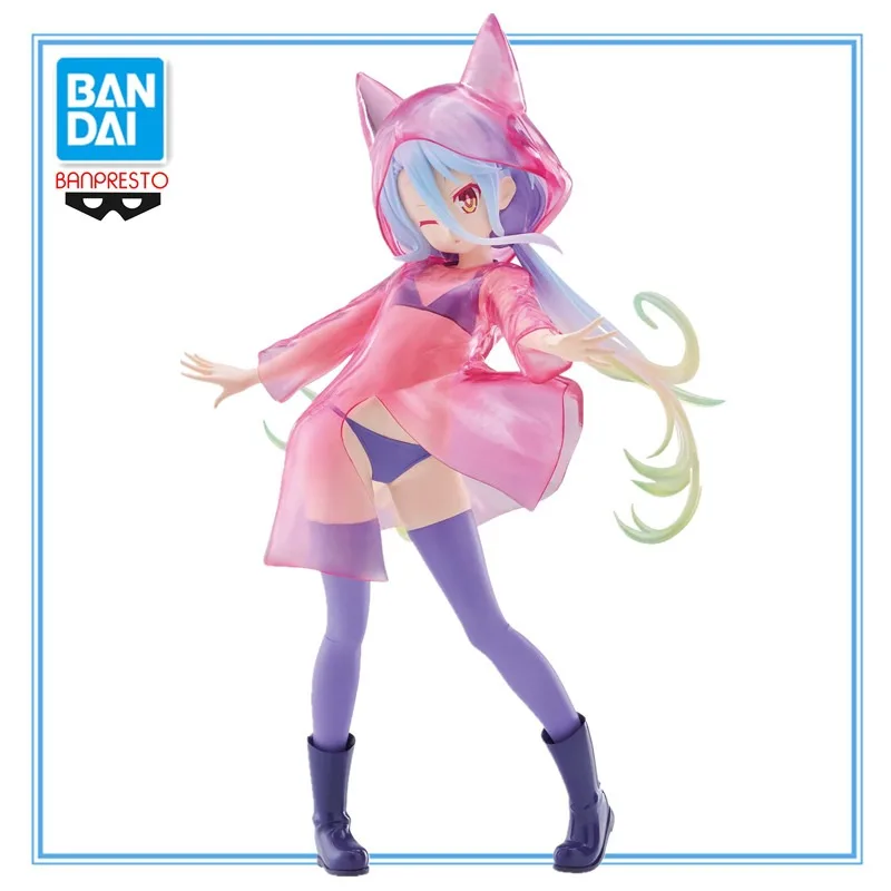 

In Stock Original BANDAI BANPRESTO NO GAME NO LIFE Shiro ESPRESTO-Glittery Raincoat Pvc Anime Character Model Collect Toys Gifts
