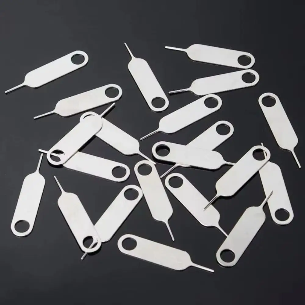 

100Pcs Stainless Steel SIM Card Tray Ejector Pin Portable Universal SIM Card Removal Tool Lightweight Anti-Lost