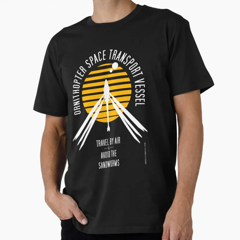 

Ornithopter Space Transport Vessel. Travel by Air and Avoid the Sandworms Dune Sic fi movie Gift T shirt for man Large size Tops