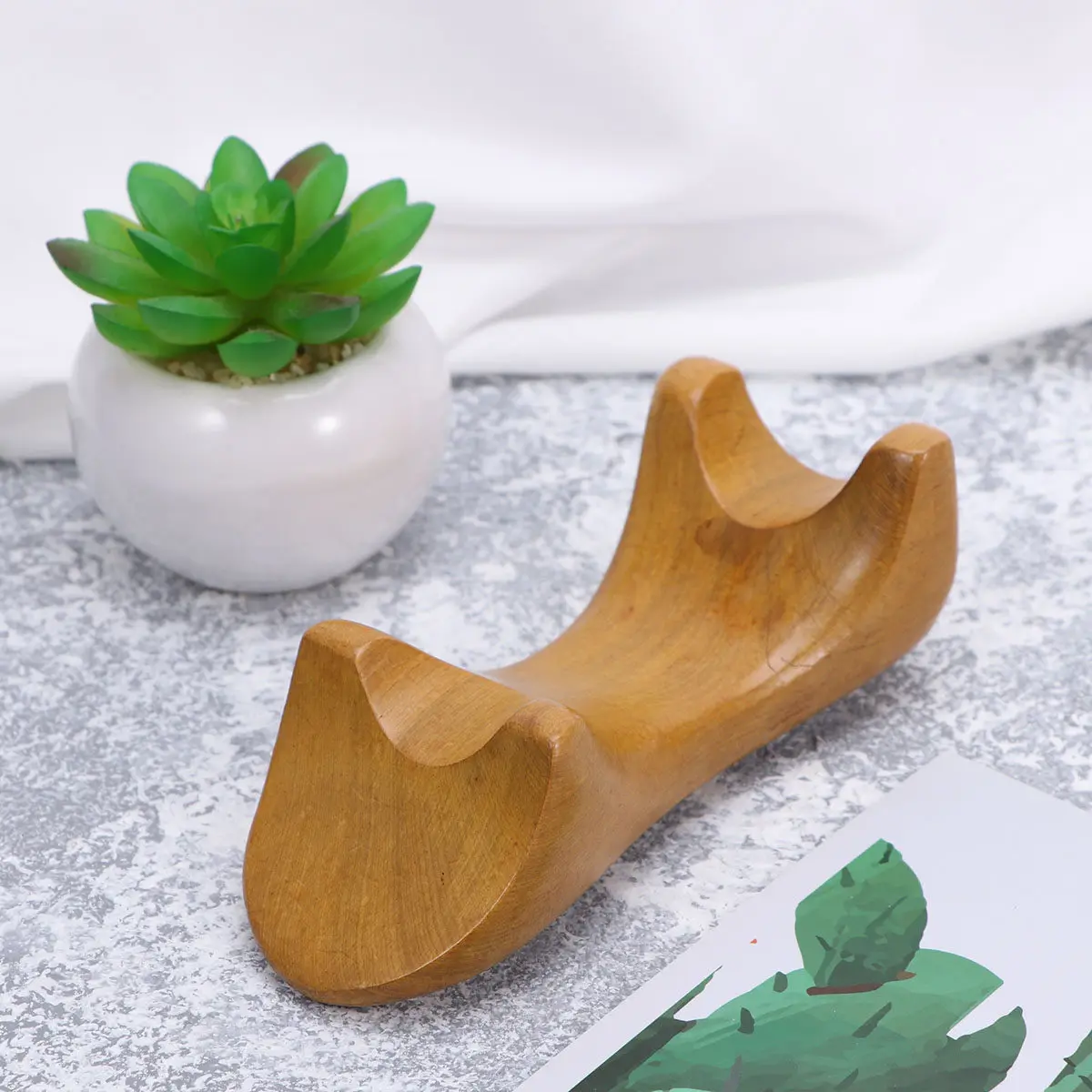 1Pcs Premium High-Density Wood Massager with Visible Grain Full Body Roller for Neck Shoulders Back Waist Legs Arms Head