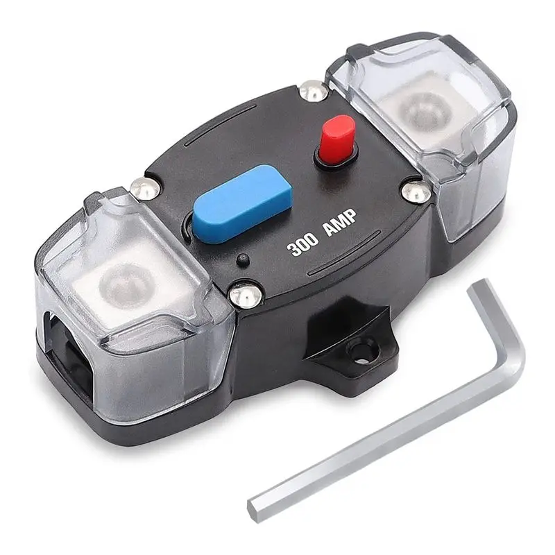 ~Latest Model 12-48V DC Circuit Breaker With Manual Reset, 0-8 Gauge Trolling Car Stereo Audio Inline Fuse For Car Rv Marine