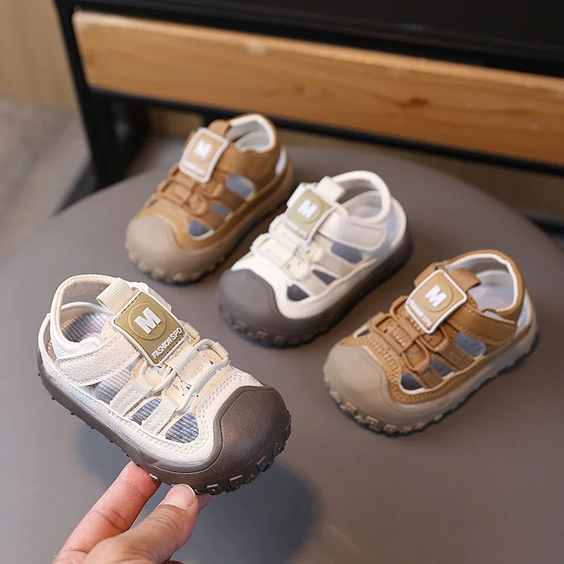 

Baby Girls Boys Sandals 2026 Summer Infant Toddler Shoes Genuine Leather Soft-soled School Kids Shoes Children Beach Sandals