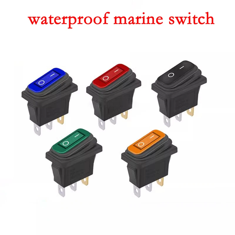 5/20/100PCS 12VLED Light KCD3 3 Pin  20A On/Off Rectangular Ship Type Long Rocker Switch Waterproof IP67 Car Dashboard