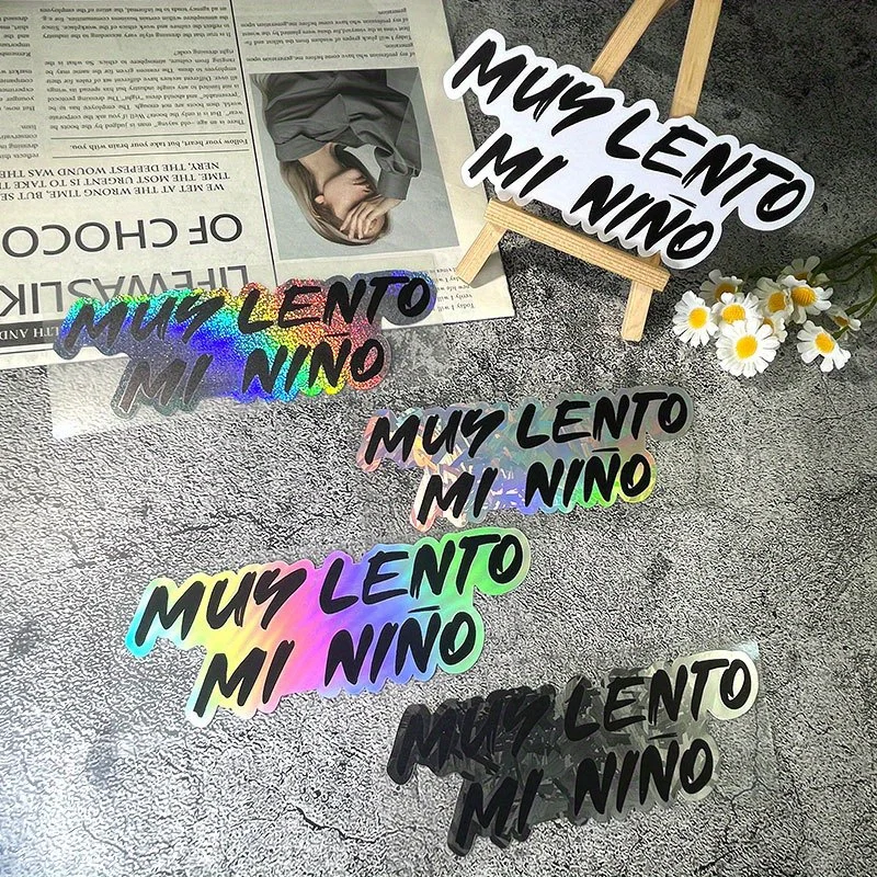 قطعة واحدة من ملصق قوس قزح رائع "Muy Lento Mi Niño"، مقاوم للماء والأشعة فوق البنفسجية - مثالي لتخصيص الدراجات النارية والمركبات #4