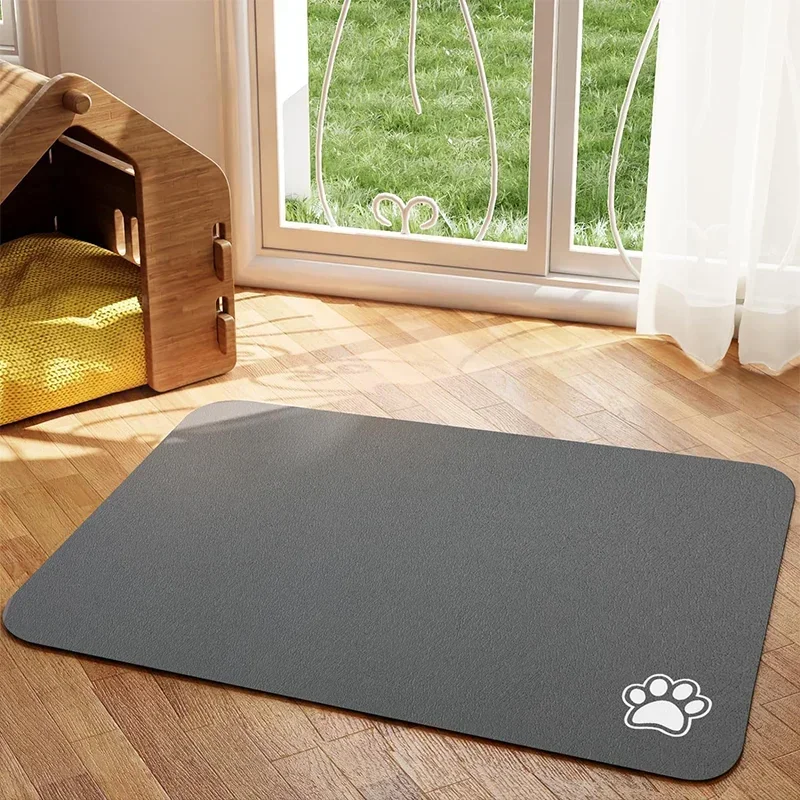 

Pet Feeding Mat Absorbent Dog Cat Mat for Food and Water Easy to Clean Pet Placemats Quick Dry Dog Mat for Messy Drinkers