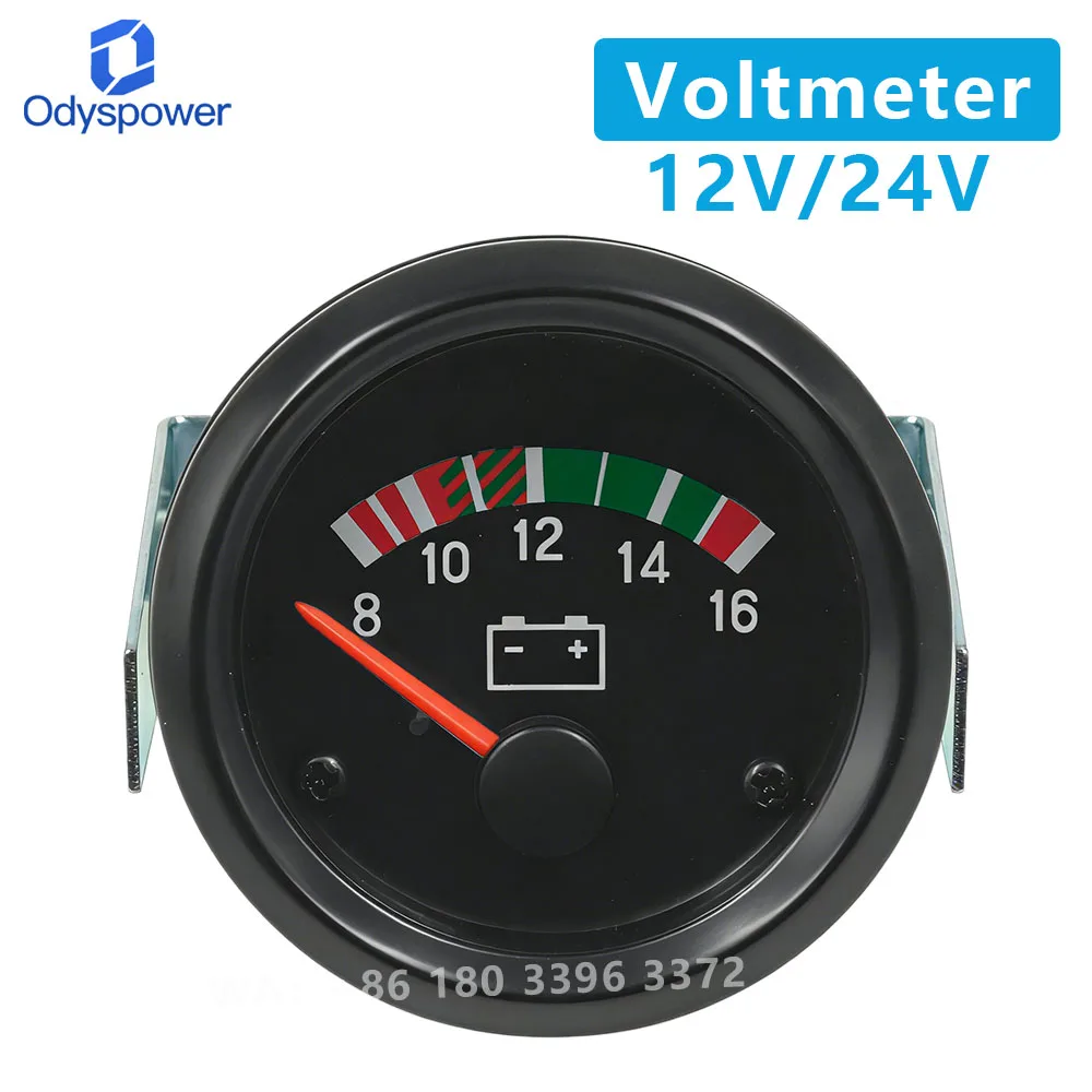 52MM Voltmeter Diesel Generator Set Accessories Voltage Meter 8-16V 16-32V 12V/24V