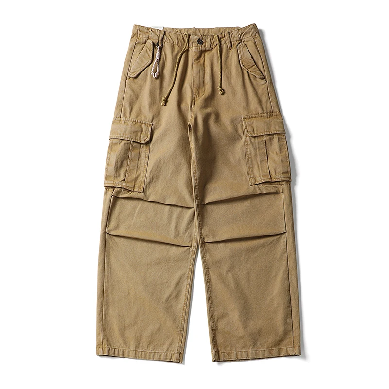 

American Vintage Heavyweight Washed Cargo Pants 2025 Autumn/Winter New High-Street Straight-Leg Versatile Casual Pants Unisex