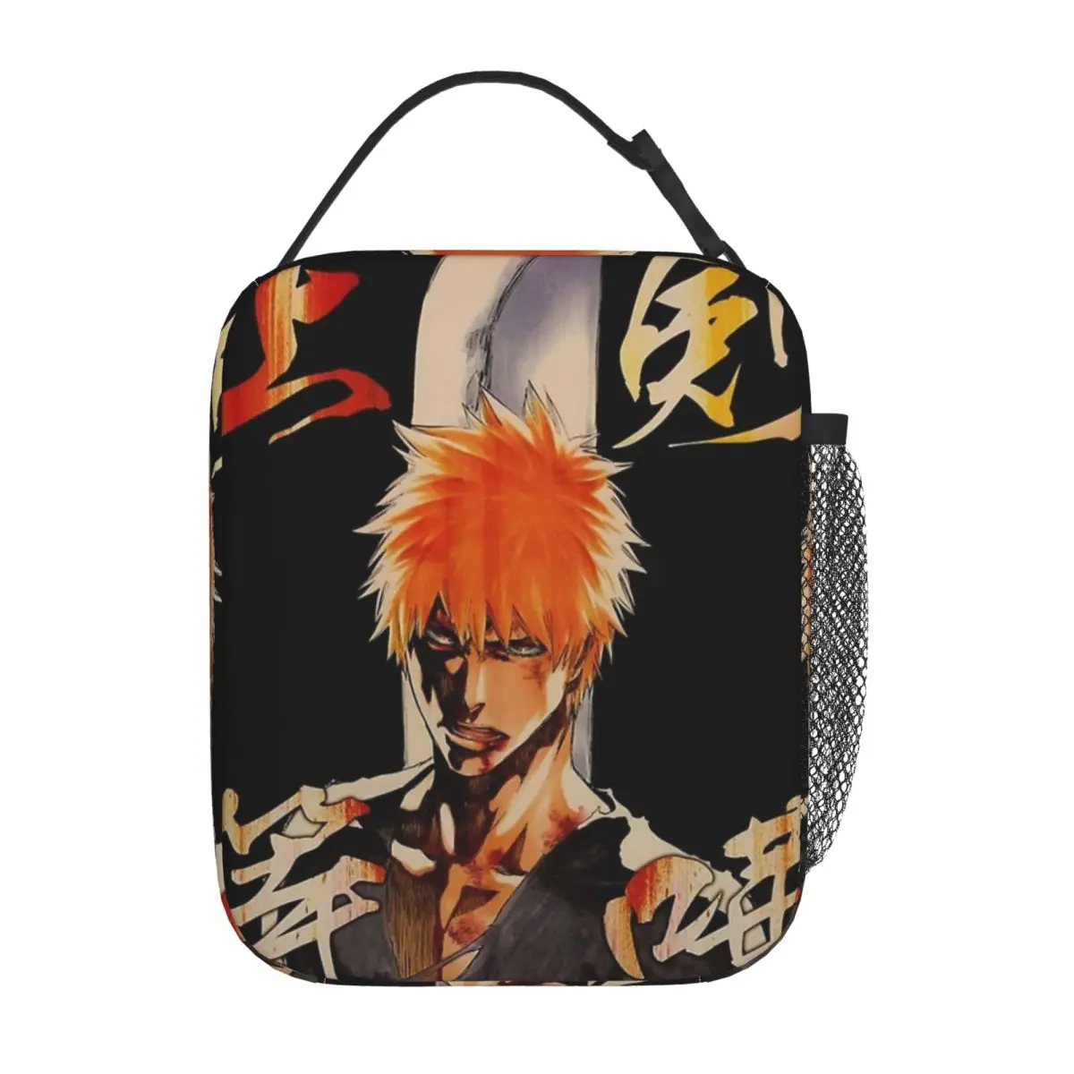 Bleach Ichigo Kurosaki Insulated Lunch Bag Portable Lunch Container Cooler Bag Tote Lunch Box Beach Outdoor Girl Boy