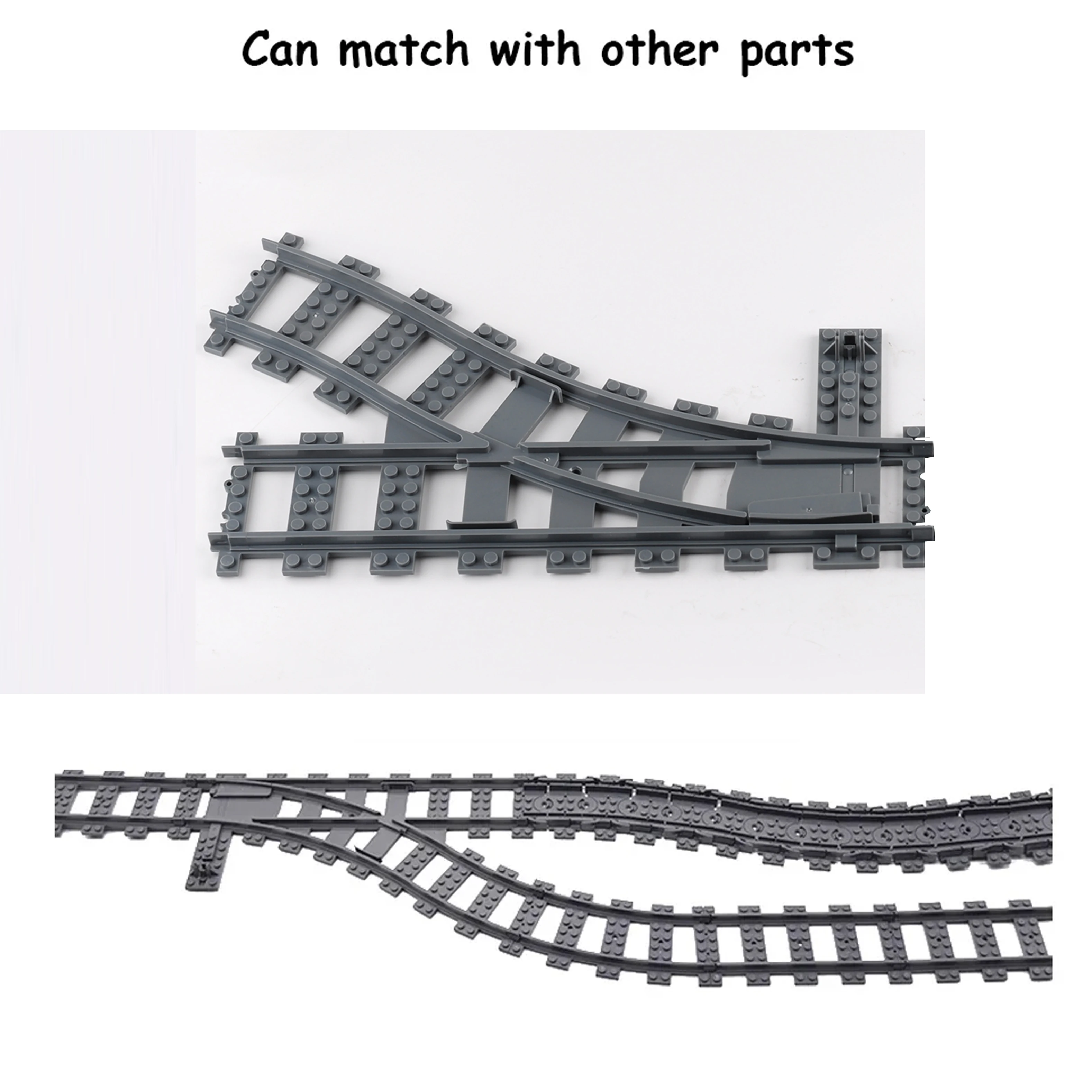 Klocki Konstrukcyjne Miasto Pociągi Koleje Miękkie Proste Zakrzywione Krzyżowe Szyny Zdalne Sterowanie Szyny Furkalowe MOC Kreatywne Kolejnice Zabawki