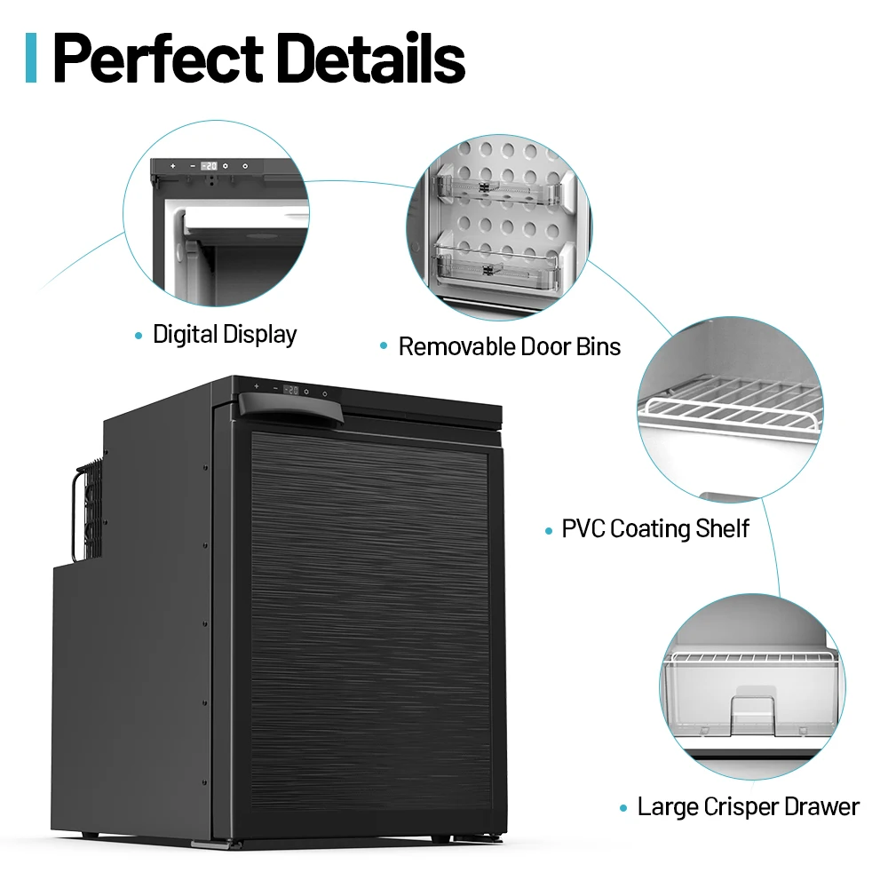 Off Road RV Caravan Car Fridge Outdoor Camping Compressor 12v 24v DC Car Refrigerator Cooler Box OEM/ODM