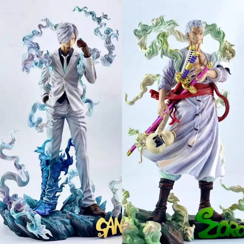 

Цельные аниме-фигурки, украшения, статуя, двуглавая модель Ника Зоро Санджи, ограниченная сцена, статуя, детская игрушка, подарок, коллекционные предметы