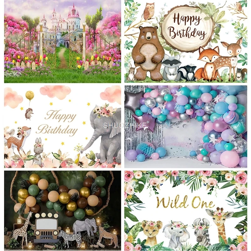 

SHUOZHIKE Children's Newborn 1st Birthday Party Background Jungle Animal background Photo Studio Photography Props MMT-01