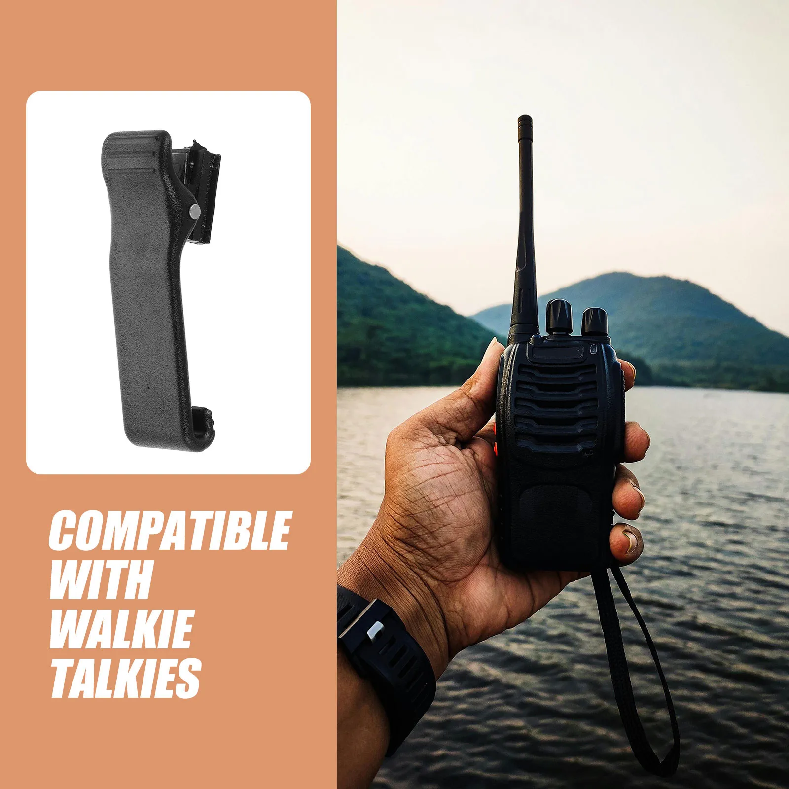 Radio Belt Clip Plastic Back Clips Portable Radio Belt Clamp Walkie Talkie Holder Replacement Compatible for Motorola Two Way