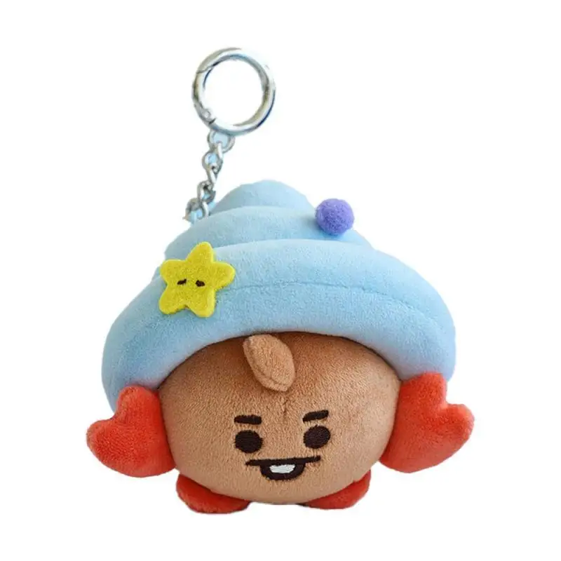 Anime Cartoon Bt21 Tata Chimmy Cooky Plush Toy Y2K Creative New Cute Plush Doll School Bag Keychain Pendant Gift for Friends