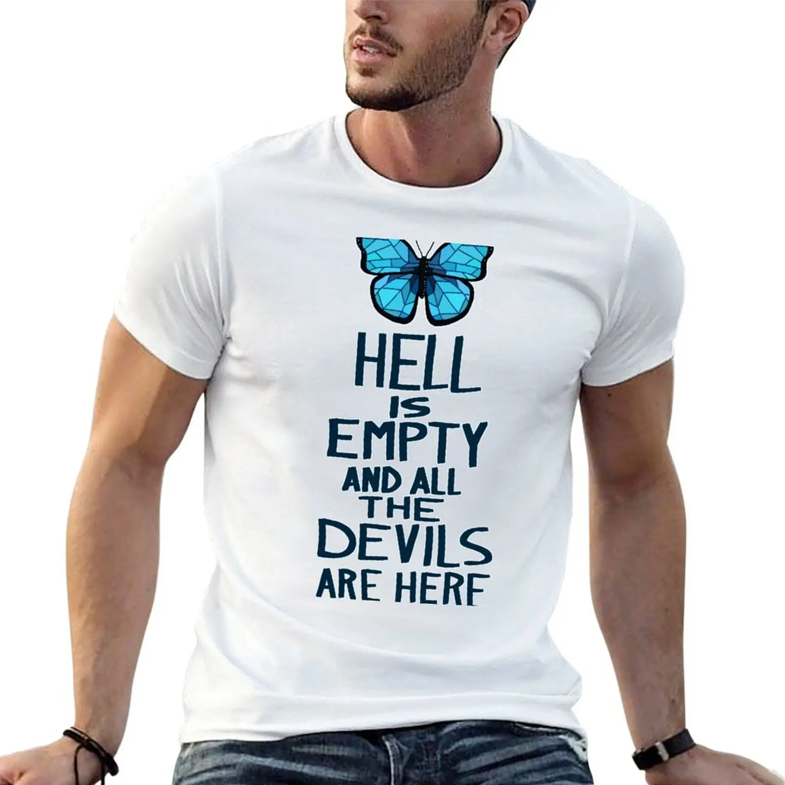 

Hell is Empty T-Shirt anime t shirts oversize funny t shirts man T-Shirt