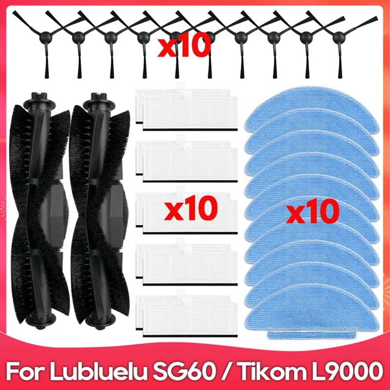 

N99R-For-Lubluelu-SG60---SL60---SL60D---SL61---Tikom-L9000-Vacuum-Parts-Accessories-Roller-Side-Brush-Hepa-Filter-Mop-Cloth