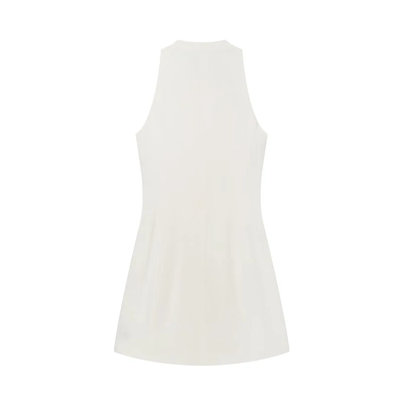 Guobioziy Women's Mini Dress 2026 Summer New Collection White Button Details Featuring French Casual Elegance ＆ British-Inspired