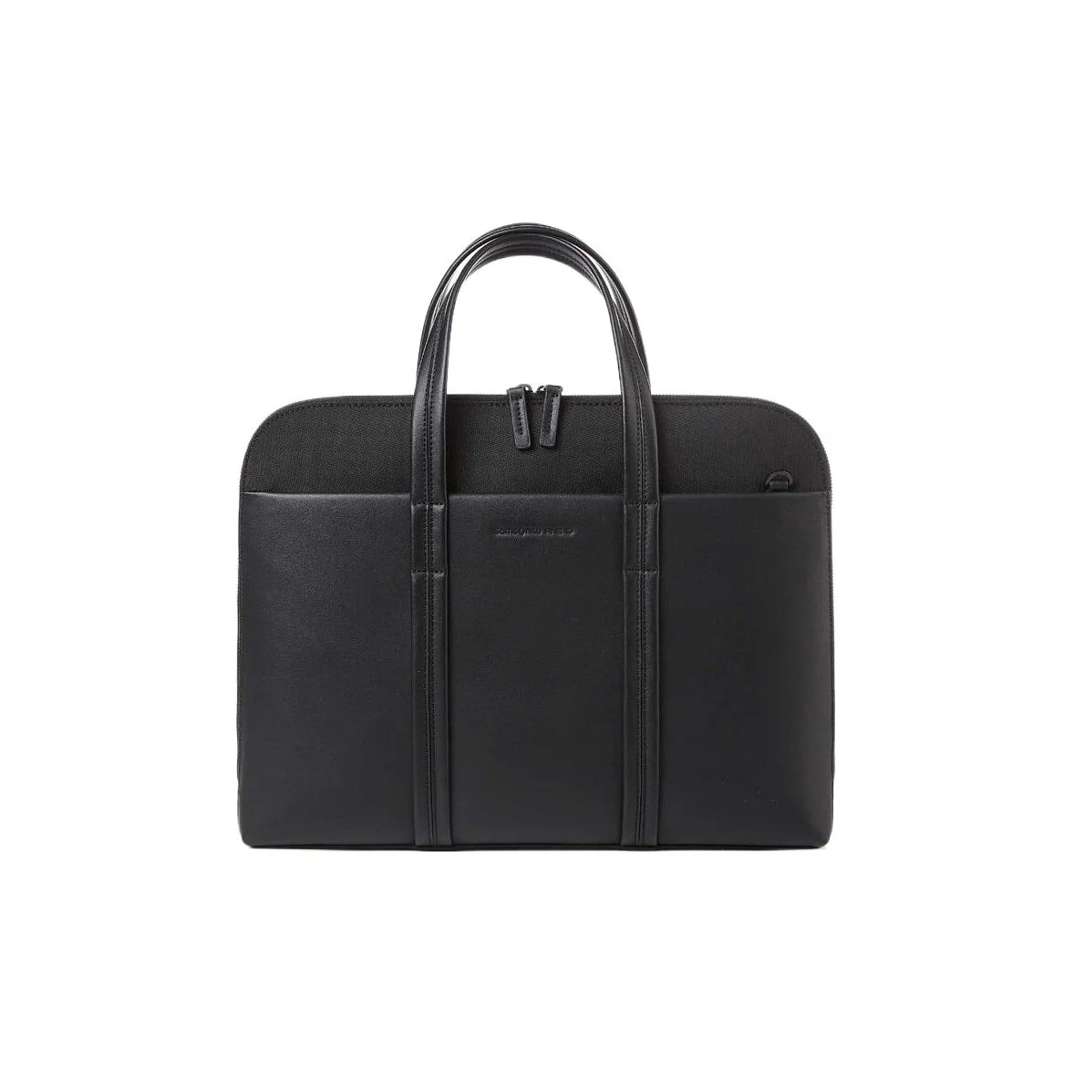 Mala SAMSONITE em Poliuretano, Bolsa para Laptop, Bolsa de Ombro, Bolsa Transversal, Bolsa de Mão Unissex Preta QU5-09003