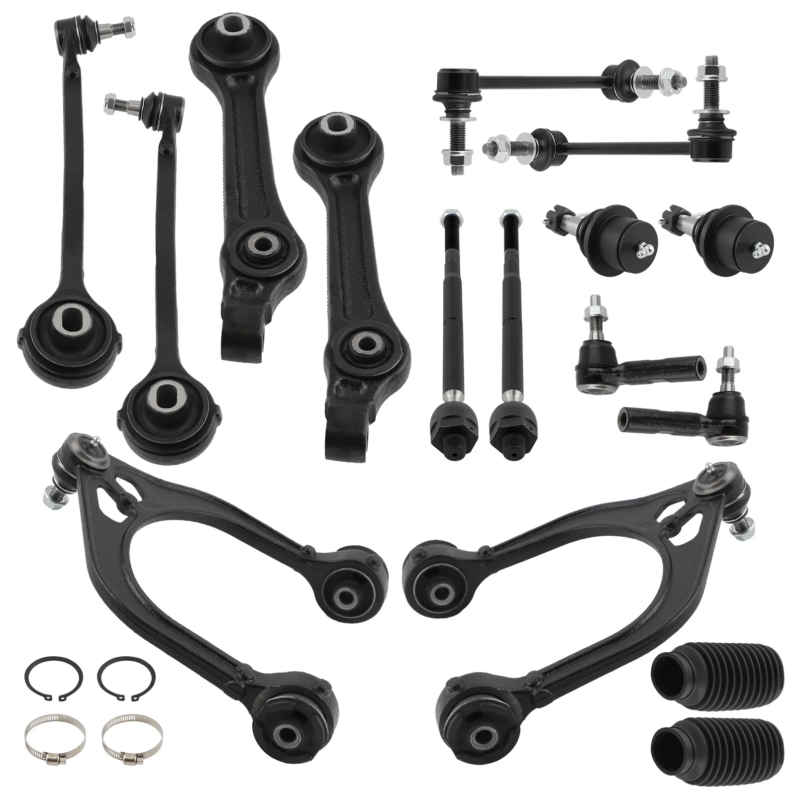 16x Front Control Arms Tie Rods Sway Bar Link Kit for Chrysler 300 2005-2010 RWD