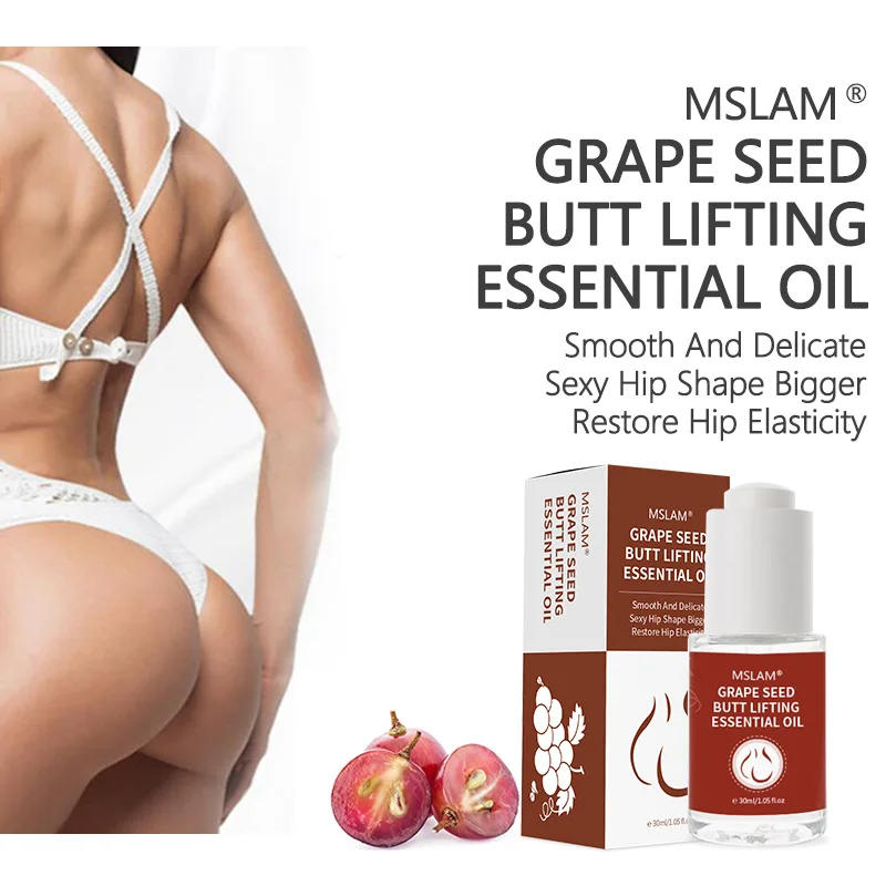 30ml/bottle*3bottle MSLAM Carry Buttlifting essential oil Hip-Lifting Elastic Hip-Shaping Maintenance Essential Oil