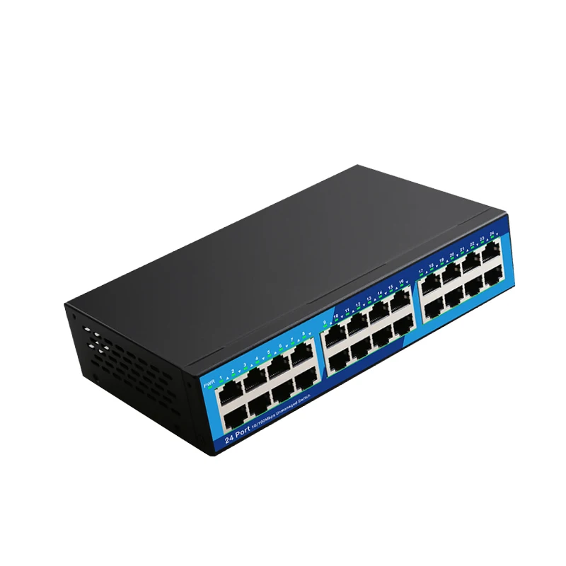 Network splitter Adapter Game Ethernet Smart Switcher RJ45 hub switch dock station 24 port 100Mbps switch LAN Extensor converter