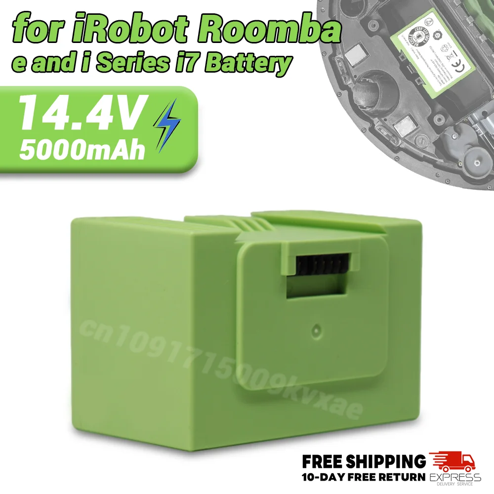 

Оригинальная замена батареи i7 14,4 В, 2600 мАч для iRobot Roomba e & i Series i7+ e5 7150 7550 i3 3150 i3+ 3550 i4 4150 Запчасти