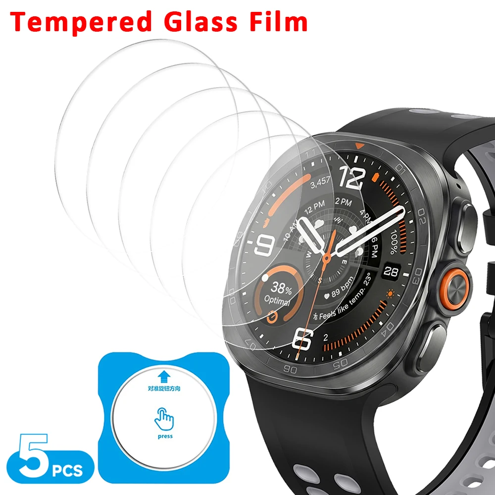 1-5 Stück Panzerglasfolie für Samsung Galaxy Watch Ultra2 47mm 2026/2025 Einfach zu Installierender Displayschutz mit Werkzeug für Watch Ultra