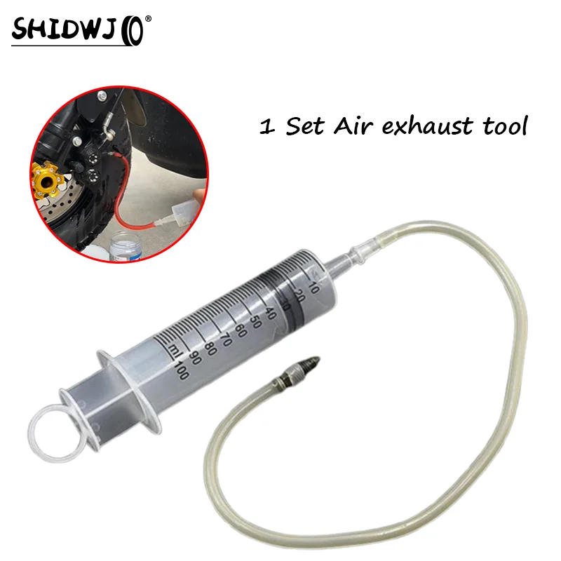 

100ML Motorcycle Disc Brake Hose Air Bleeding Tool Hydraulic Fluid Brake Pump Caliper Repair Vacuum Injector Repair Tool
