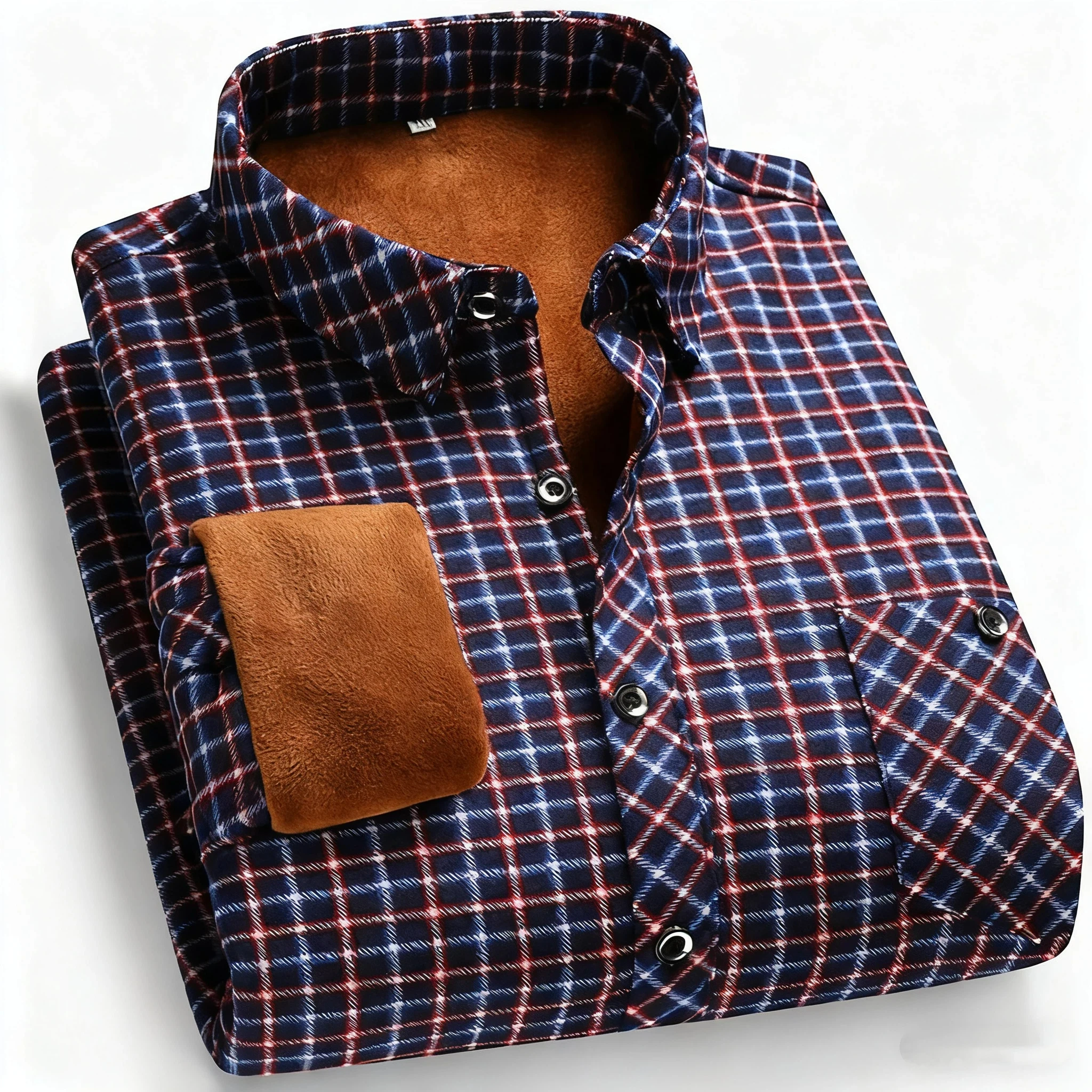 Mature Mens Shirt Winter Thick Warm Plaid Flannel Dad Shirt Classic Loose Fit Comfortable Long Sleeve Casual Shirt For Men