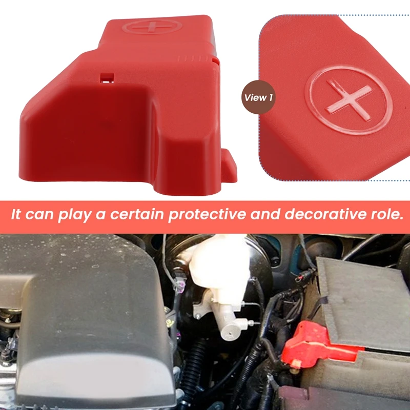 1Pc Car Under Hood Positive Battery Post Cover For Dodge RAM 1500 2019-2021 68164628AA Battery Cover Accessories